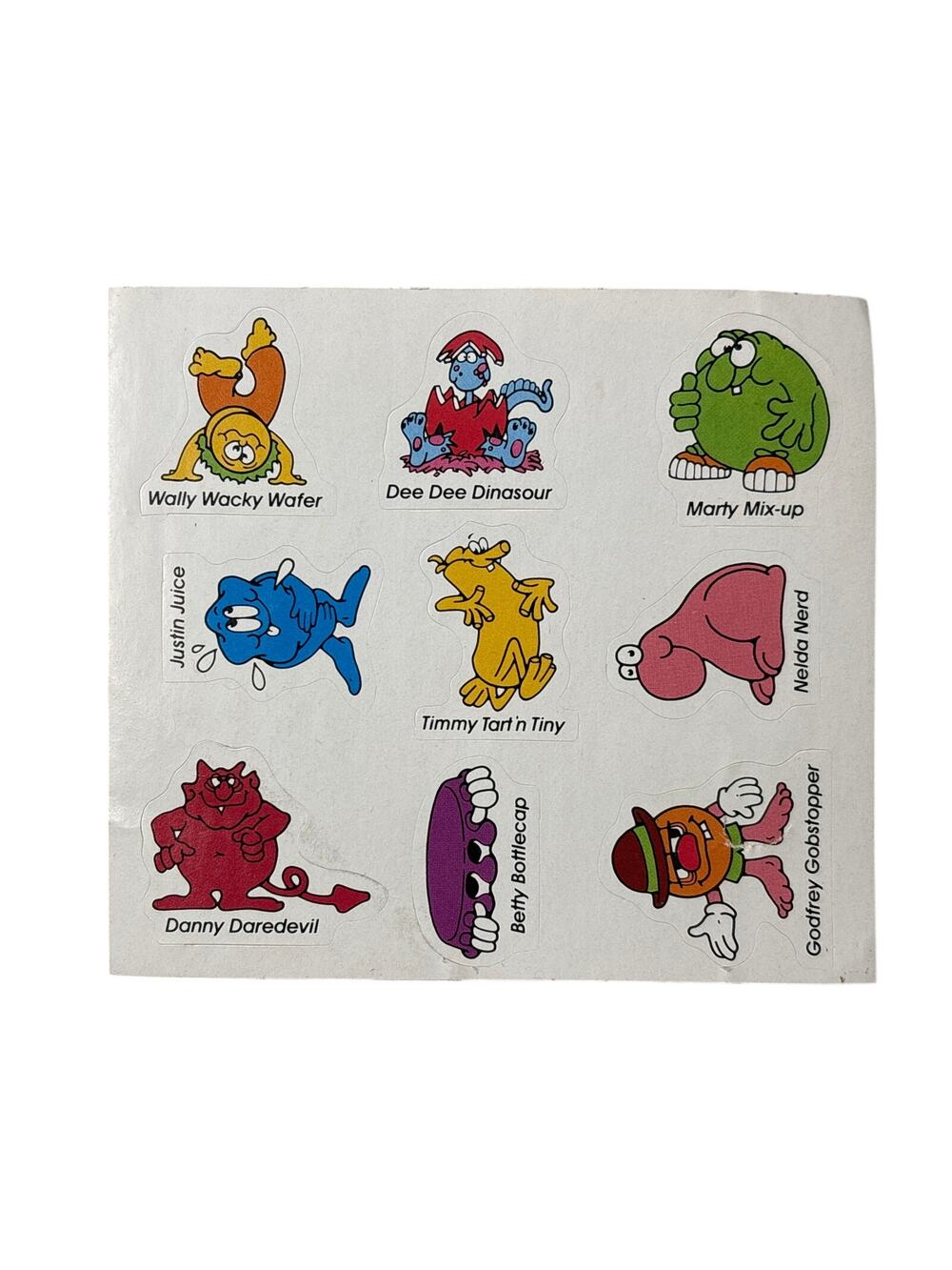 Vtg 1982 Willy Wonks Candy Club Sticker sheet unused Sweet mascots rare htf